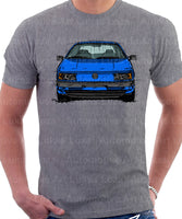 Volkswagen Passat B3 Color Bumper. T-shirt in Heather Grey Colour