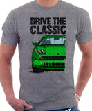 Drive The Classic Fiat Coupe Color Bumper Grille Version 2. T-shirt in Heather Grey Colour