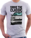 Drive The Classic Fiat Coupe Color Bumper Grille Version 2. T-shirt in White Colour