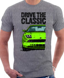 Drive The Classic Fiat Coupe Color Bumper Grille Version 1. T-shirt in Heather Grey Colour