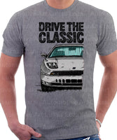 Drive The Classic Fiat Coupe Color Bumper Grille Version 1. T-shirt in Heather Grey Colour