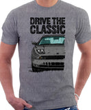 Drive The Classic Fiat Coupe Color Bumper Grille Version 1. T-shirt in Heather Grey Colour