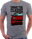 Drive The Classic Fiat Coupe Color Bumper Grille Version 1. T-shirt in Heather Grey Colour