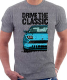 Drive The Classic Fiat Coupe Color Bumper Grille Version 1. T-shirt in Heather Grey Colour