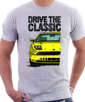 Drive The Classic Fiat Coupe Color Bumper Grille Version 1. T-shirt in White Colour