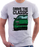 Drive The Classic Fiat Coupe Grille Version 1. T-shirt in White Colour