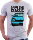 Drive The Classic Fiat Coupe Grille Version 1. T-shirt in White Colour