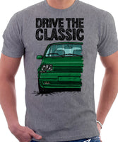 Drive The Classic R5 GT Turbo. T-shirt in Heather Grey Color