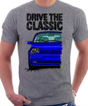 Drive The Classic R5 GT Turbo. T-shirt in Heather Grey Color