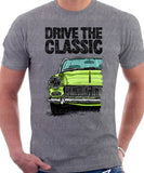 Drive The Classic MG Midget Early Models. T-shirt in Heather Grey Colour