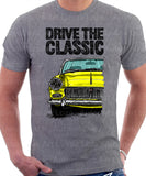 Drive The Classic MG Midget Early Models. T-shirt in Heather Grey Colour