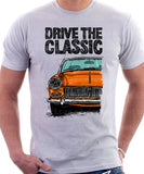 Drive The Classic MG Midget Early Models. T-shirt in White Colour