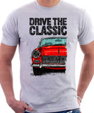 Drive The Classic MG Midget Early Models. T-shirt in White Colour