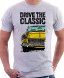 Drive The Classic MG Midget Early Models. T-shirt in White Colour