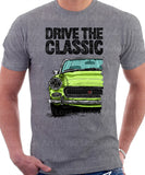 Drive The Classic MG Midget Facelift Model. T-shirt in Heather Grey Colour