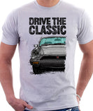 Drive The Classic MG Midget Rubber Bumper. T-shirt in White Colour