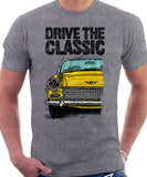 Drive The Classic Austin Healey Sprite  Mk 2-4. T-shirt in Heather Grey Colour