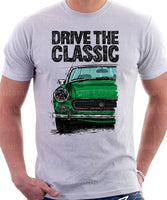 Drive The Classic Austin Healey Sprite  Mk 4 Facelift Model. T-shirt in White Colour