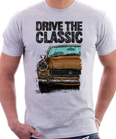 Drive The Classic Austin Healey Sprite  Mk 4 Facelift Model. T-shirt in White Colour