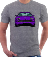 Fiat Coupe Color Bumper Grille Version 2. T-shirt in Heather Grey Colour