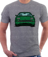 Fiat Coupe Color Bumper Grille Version 2. T-shirt in Heather Grey Colour