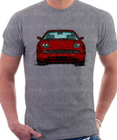 Fiat Coupe Color Bumper Grille Version 2. T-shirt in Heather Grey Colour