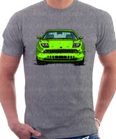 Fiat Coupe Color Bumper Grille Version 1. T-shirt in Heather Grey Colour