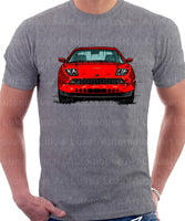 Fiat Coupe Grille Version 1. T-shirt in Heather Grey Colour