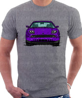 Fiat Coupe Grille Version 1. T-shirt in Heather Grey Colour