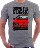 Drive The Classic Volkswagen Passat B3 Color Bumper. T-shirt in Heather Grey Colour