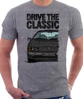 Drive The Classic Volkswagen Passat B3 Color Bumper. T-shirt in Heather Grey Colour