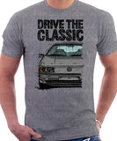 Drive The Classic Volkswagen Passat B3 Color Bumper. T-shirt in Heather Grey Colour