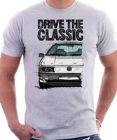 Drive The Classic Volkswagen Passat B3 Color Bumper. T-shirt in White Colour