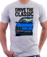 Drive The Classic Volkswagen Passat B3 Color Bumper. T-shirt in White Colour