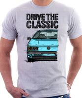 Drive The Classic Volkswagen Passat B3 Color Bumper. T-shirt in White Colour