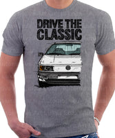 Drive The Classic Volkswagen Passat B3 Color Bumper Halogen. T-shirt in Heather Grey Colour