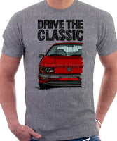 Drive The Classic Volkswagen Passat B3 Color Bumper Halogen. T-shirt in Heather Grey Colour