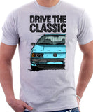 Drive The Classic Volkswagen Passat B3 Color Bumper Halogen. T-shirt in White Colour