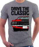 Drive The Classic Dodge Challenger 1970 Black Hood. T-shirt in Heather Grey Colour