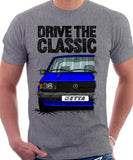 Drive The Classic VW Jetta Mk1. T-shirt in Heather Grey Colour