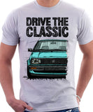 Drive The Classic VW Jetta Mk2 Early Model. T-shirt in White Colour