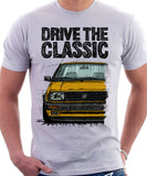 Drive The Classic VW Jetta Mk2 Late Model. T-shirt in White Colour