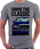 Drive The Classic Mercedes W124 Early Model Bumper Version 1. T-shirt in Heather Grey Colour