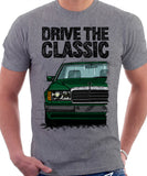 Drive The Classic Mercedes W124 Early Model Bumper Version 2. T-shirt in Heather Grey Colour