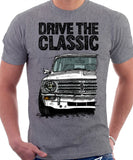 Drive The Classic Mini Clubman Chrome Grille. T-shirt in Heather Grey Colour