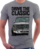 Drive The Classic Mini Clubman Black Grille. T-shirt in Heather Grey Colour