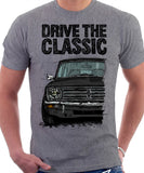 Drive The Classic Mini Clubman Black Grille. T-shirt in Heather Grey Colour