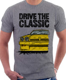 Drive The Classic Opel Manta B Round Lights. T-shirt in Heather Grey Colour