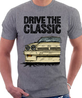 Drive The Classic Opel Manta B Round Lights. T-shirt in Heather Grey Colour