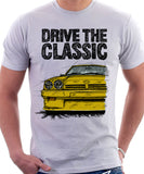 Drive The Classic Opel Manta B Round Lights. T-shirt in White Colour